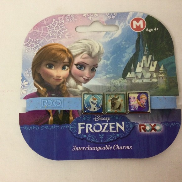 Disney Frozen Interchangeable Bracelet Charms Roxo Medium 2-Pk Olaf. Elsa Anna - Picture 2 of 8